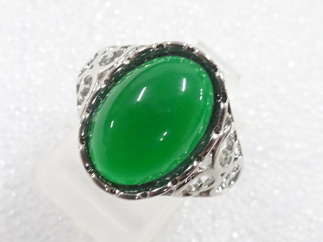 JAPANESE KIMONO / ANTIQUE COLORED STONE RING (SIZE 11.5)